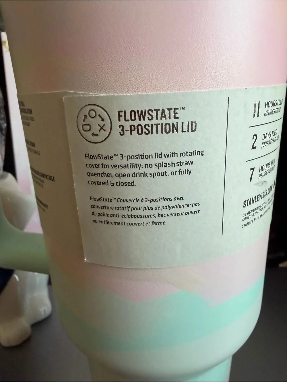 Stanley Quencher H2.0 Tumbler - Pastel Pink Multicolor RARE colors - Picture 5 of 8